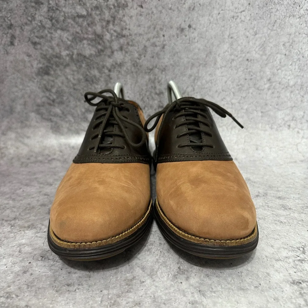 Cole Haan Original Grand Saddle Shoes Mens 11.5 Brown Two Tone Leather C24913